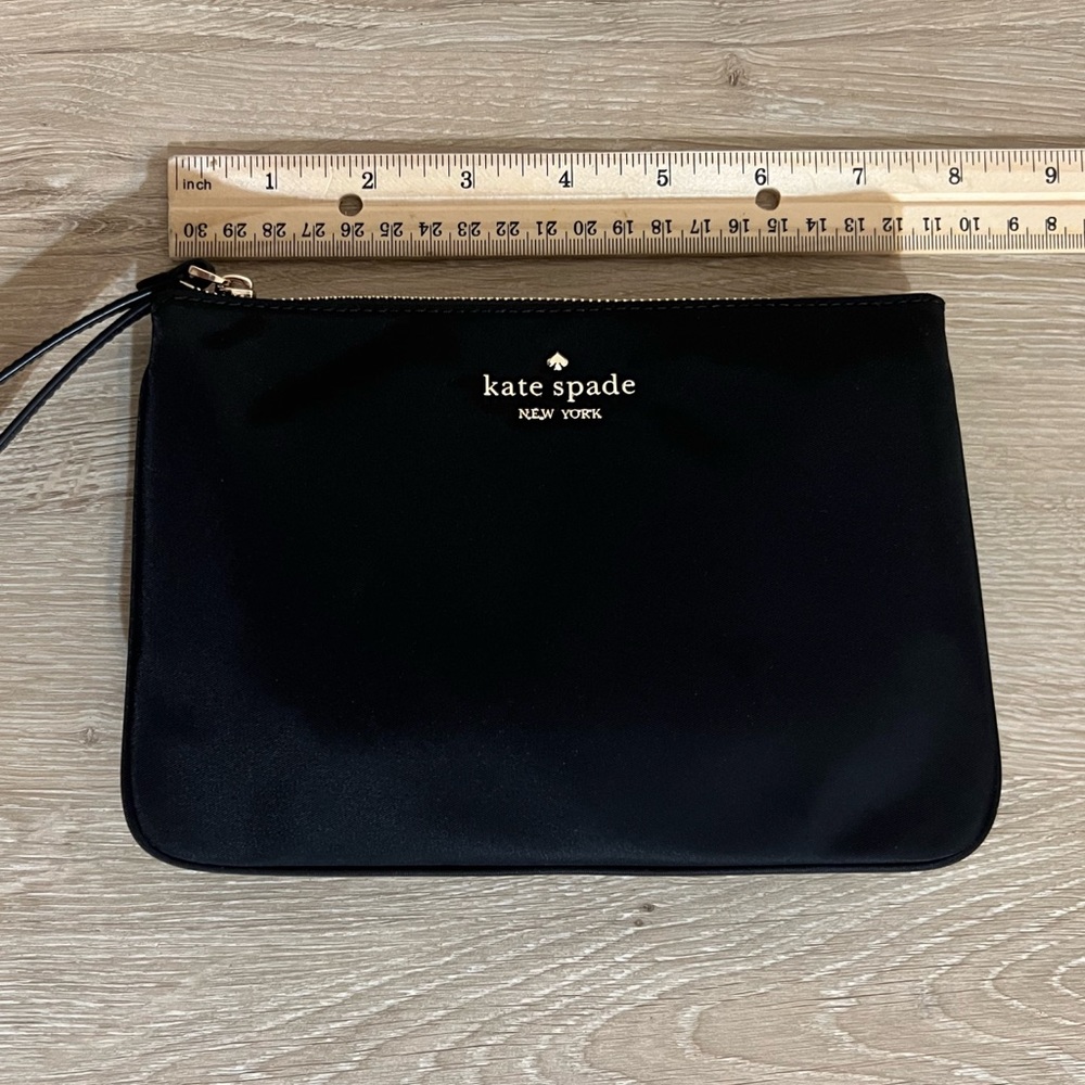 (โ To Twincherry11โs ๐ฆ) K.S New York Black Nylon Chelsea Medium Wristlet Pouch - Picture 13 of 15